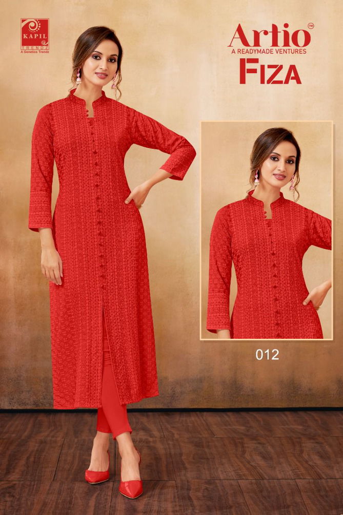 KAPIL FIZZA Fancy Ethnic Wear Rayon Designer Kurtis Collection